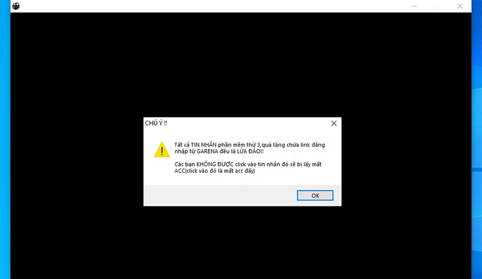 Khi thấy thông báo “Chú ý” như hình thì bấm “OK”. Khi thấy thông báo “Chú ý” như hình thì bấm “OK”.